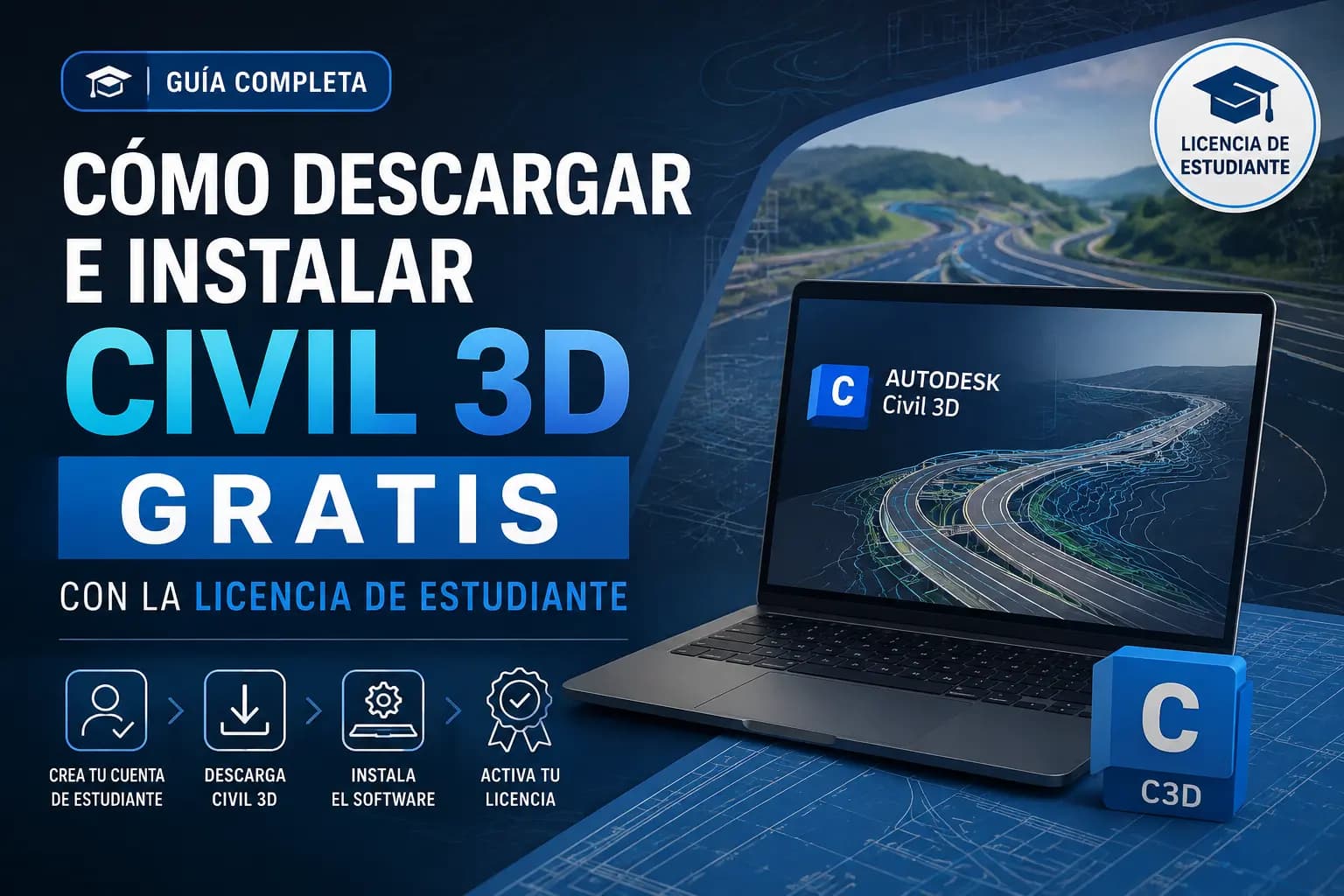 Cómo descargar Civil 3D gratis para estudiantes [2026]