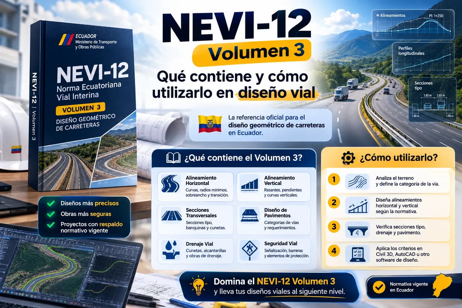 NEVI-12 Volumen 3: qué contiene y cómo utilizarlo en diseño vial